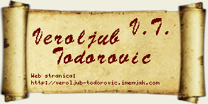 Veroljub Todorović vizit kartica